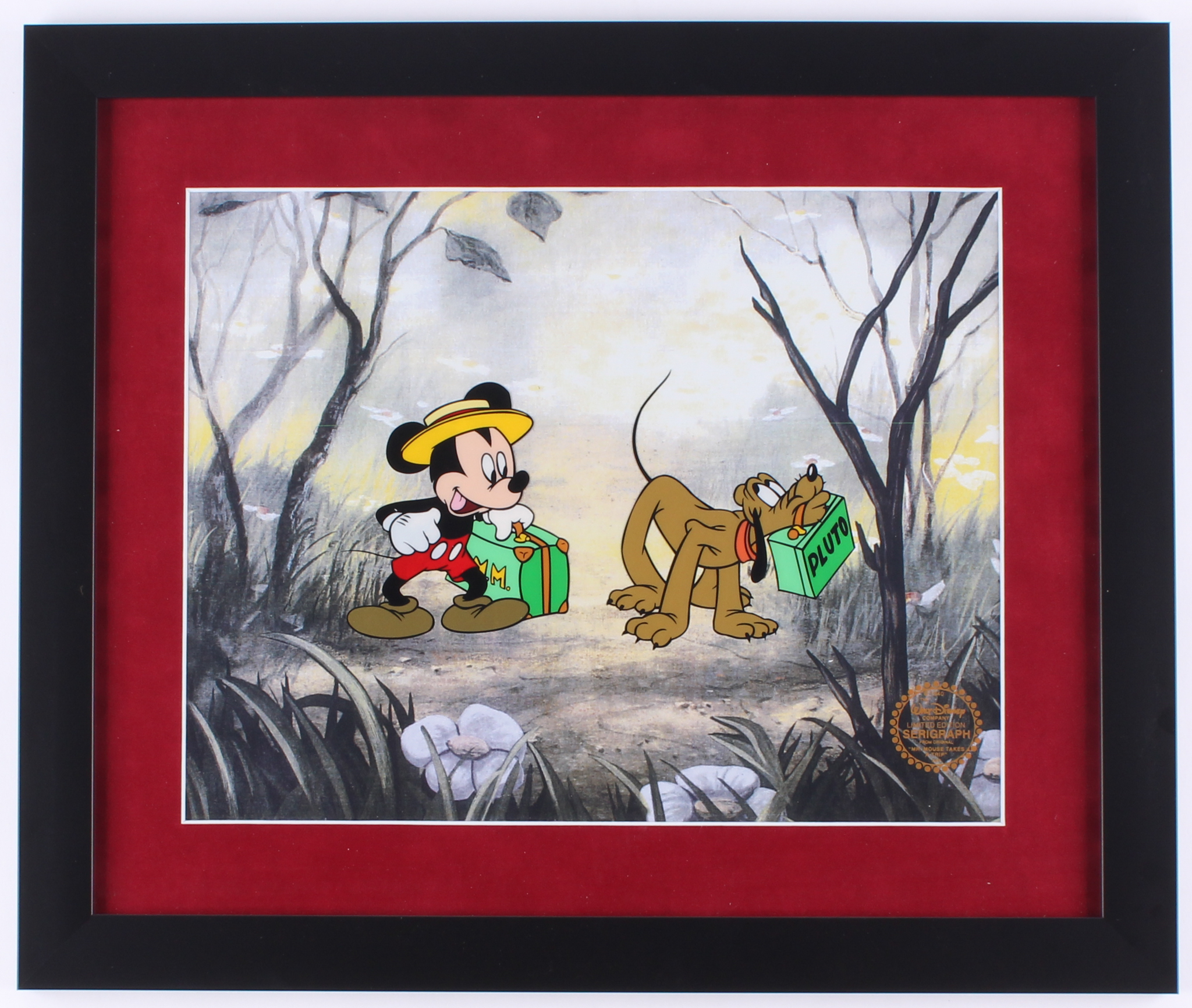 Walt Disney "Mr. Mouse Takes A Trip" 16x19 Custom Framed Serigraph Cel at PristineAuction.com Walt Disney "Mr. Mouse Takes A Trip" 16x19 Custom Framed Serigraph Cel at PristineAuction.com