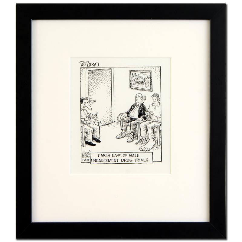 Bizarro "Male Enhancement" 13x14 Custom Framed Original Pen & Ink Drawing by Dan Piraro (PA) at PristineAuction.com Bizarro "Male Enhancement" 13x14 Custom Framed Original Pen & Ink Drawing by Dan Piraro (PA) at PristineAuction.com