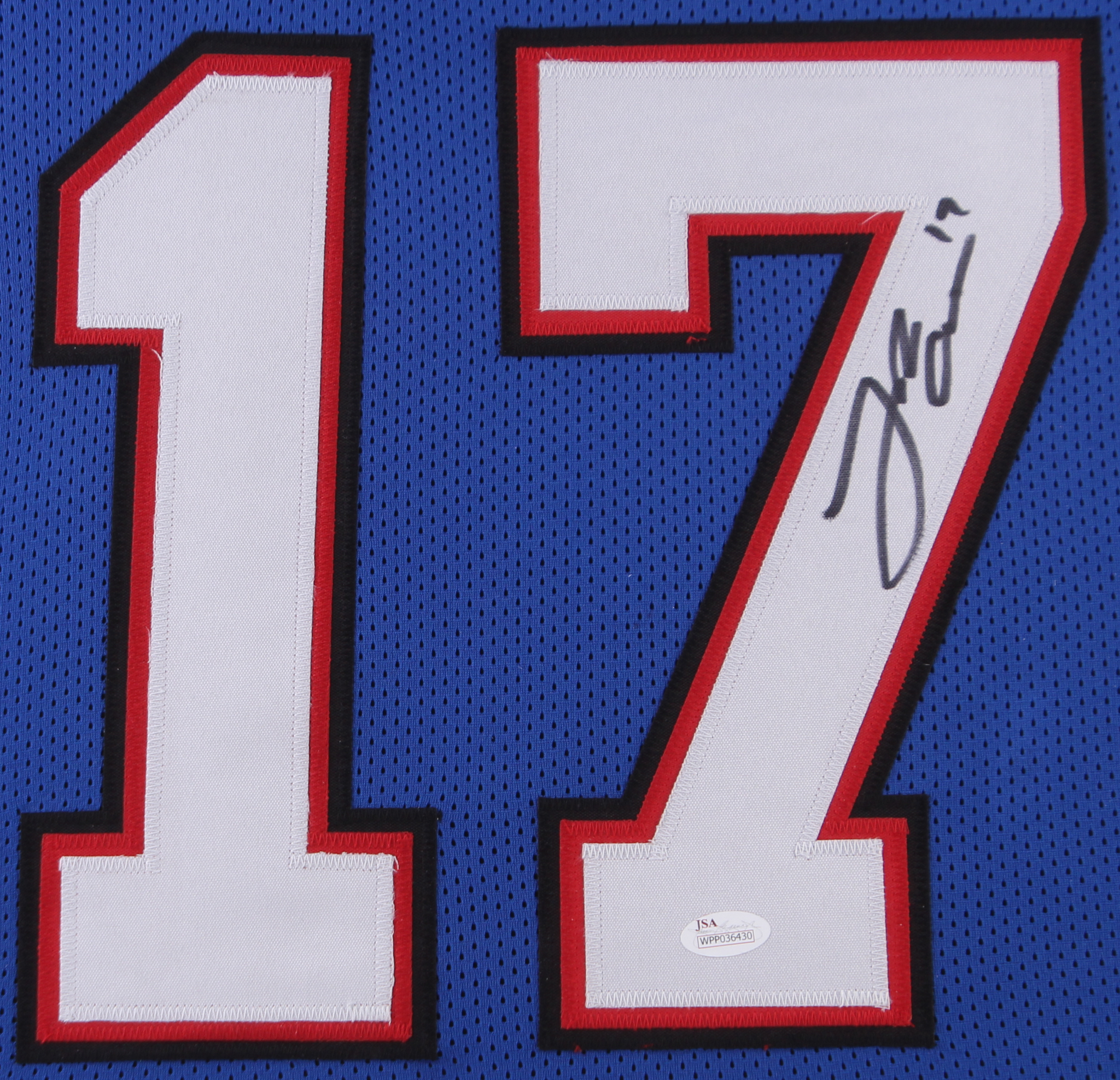 Josh Allen Signed Bills 35x43 Custom Framed Jersey (JSA COA) at PristineAuction.com Josh Allen Signed Bills 35x43 Custom Framed Jersey (JSA COA) at PristineAuction.com