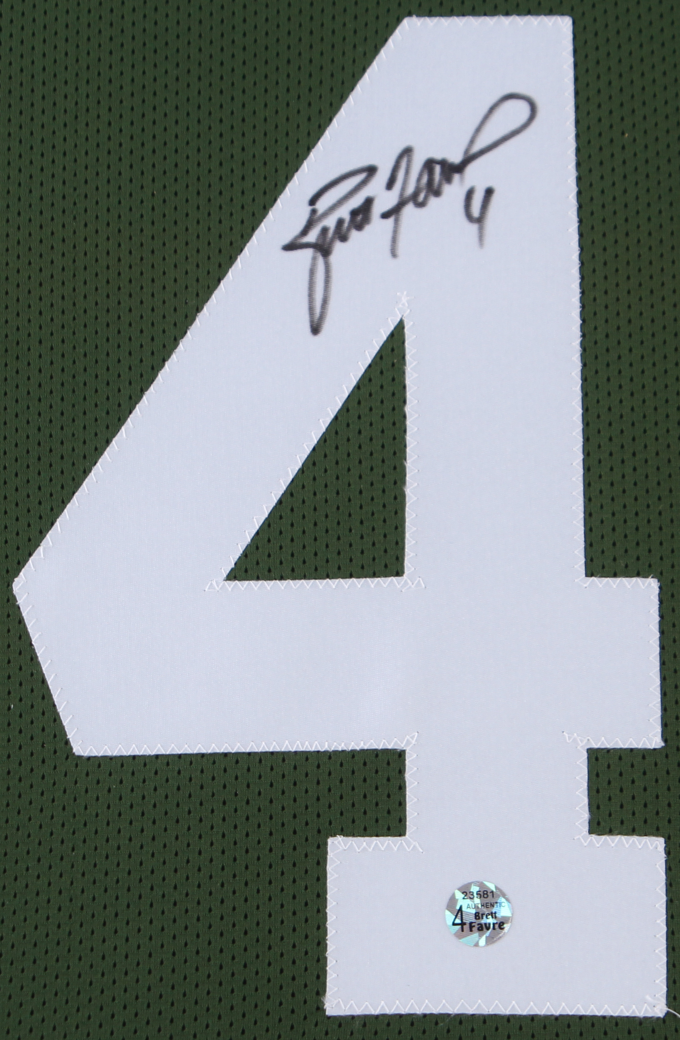 Brett Favre Signed Packers 35x43 Custom Framed Jersey (Favre Hologram) at PristineAuction.com Brett Favre Signed Packers 35x43 Custom Framed Jersey (Favre Hologram) at PristineAuction.com