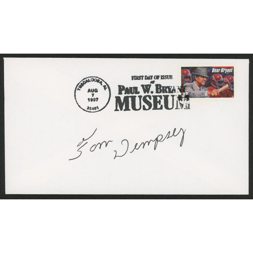 Tom Dempsey Signed 1997 "First Day of Issue at Paul W. Bryant Museum