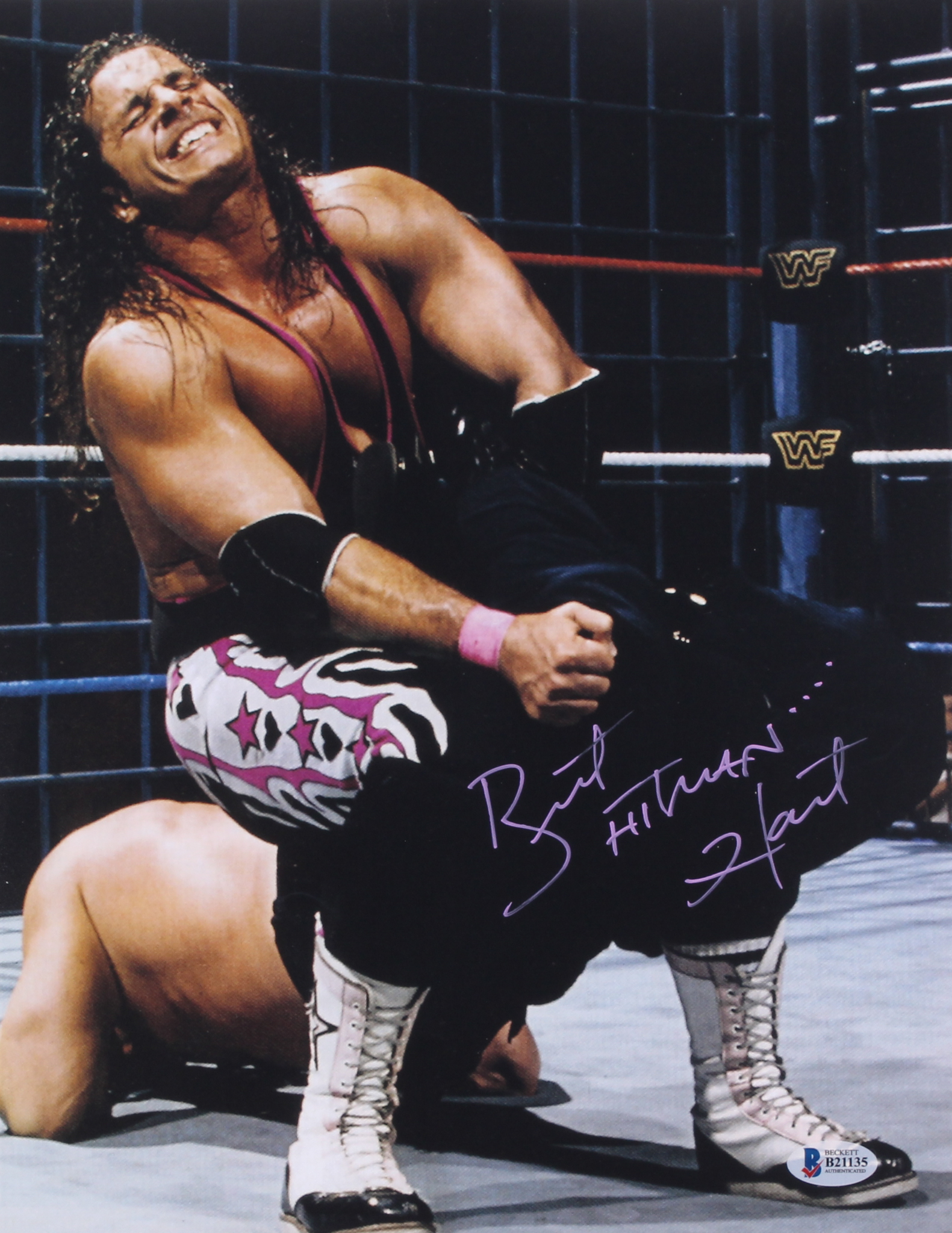 Bret "Hitman" Hart Signed 11x14 Photo (Beckett COA) at PristineAuction.com Bret "Hitman" Hart Signed 11x14 Photo (Beckett COA) at PristineAuction.com