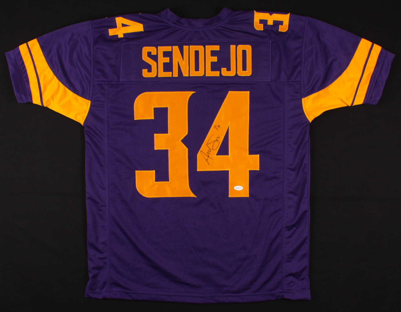 Andrew Sendejo Signed Vikings Color Rush Jersey (TSE COA) at PristineAuction.com Andrew Sendejo Signed Vikings Color Rush Jersey (TSE COA) at PristineAuction.com
