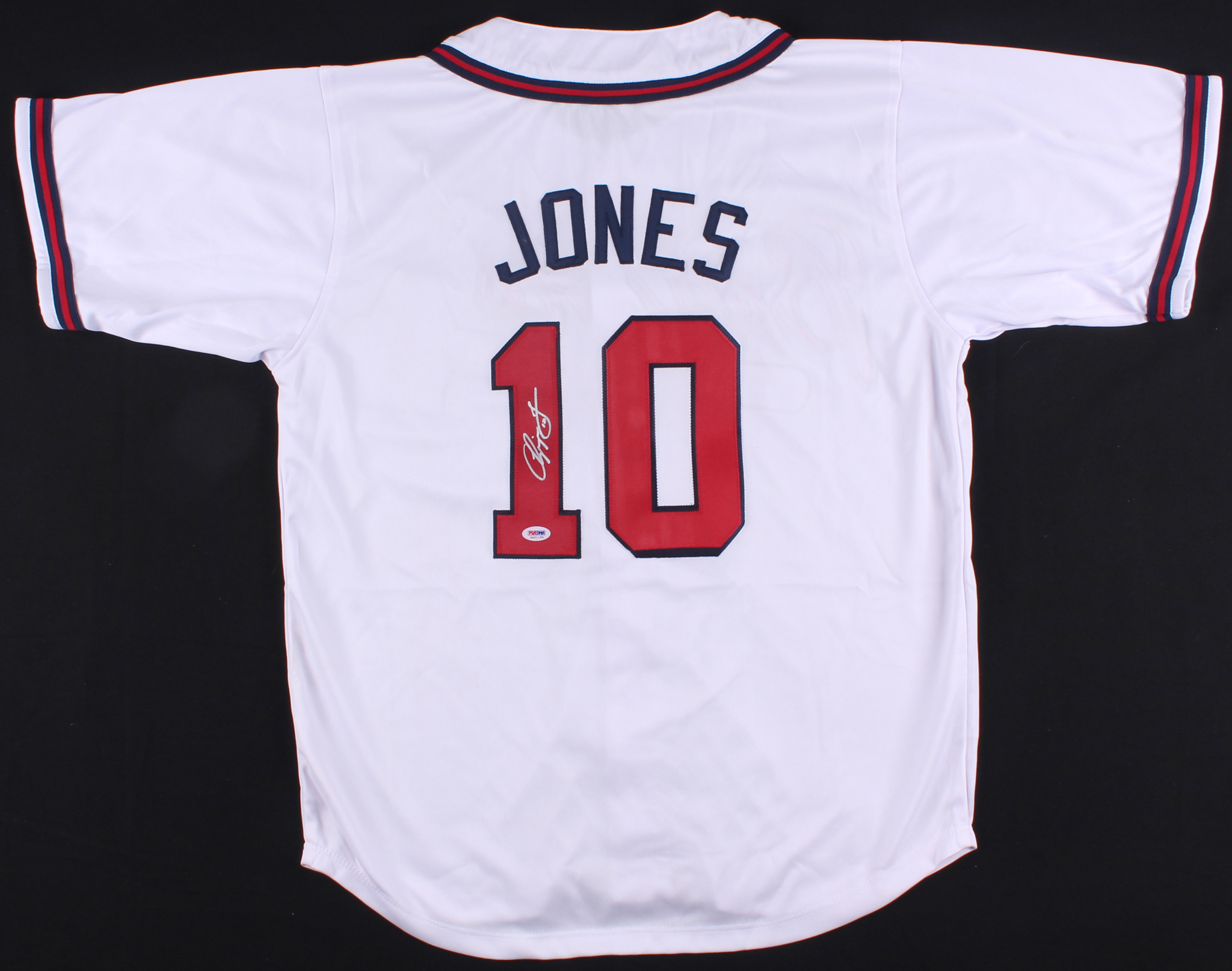 Chipper Jones Signed Braves Jersey (PSA COA) at PristineAuction.com Chipper Jones Signed Braves Jersey (PSA COA) at PristineAuction.com