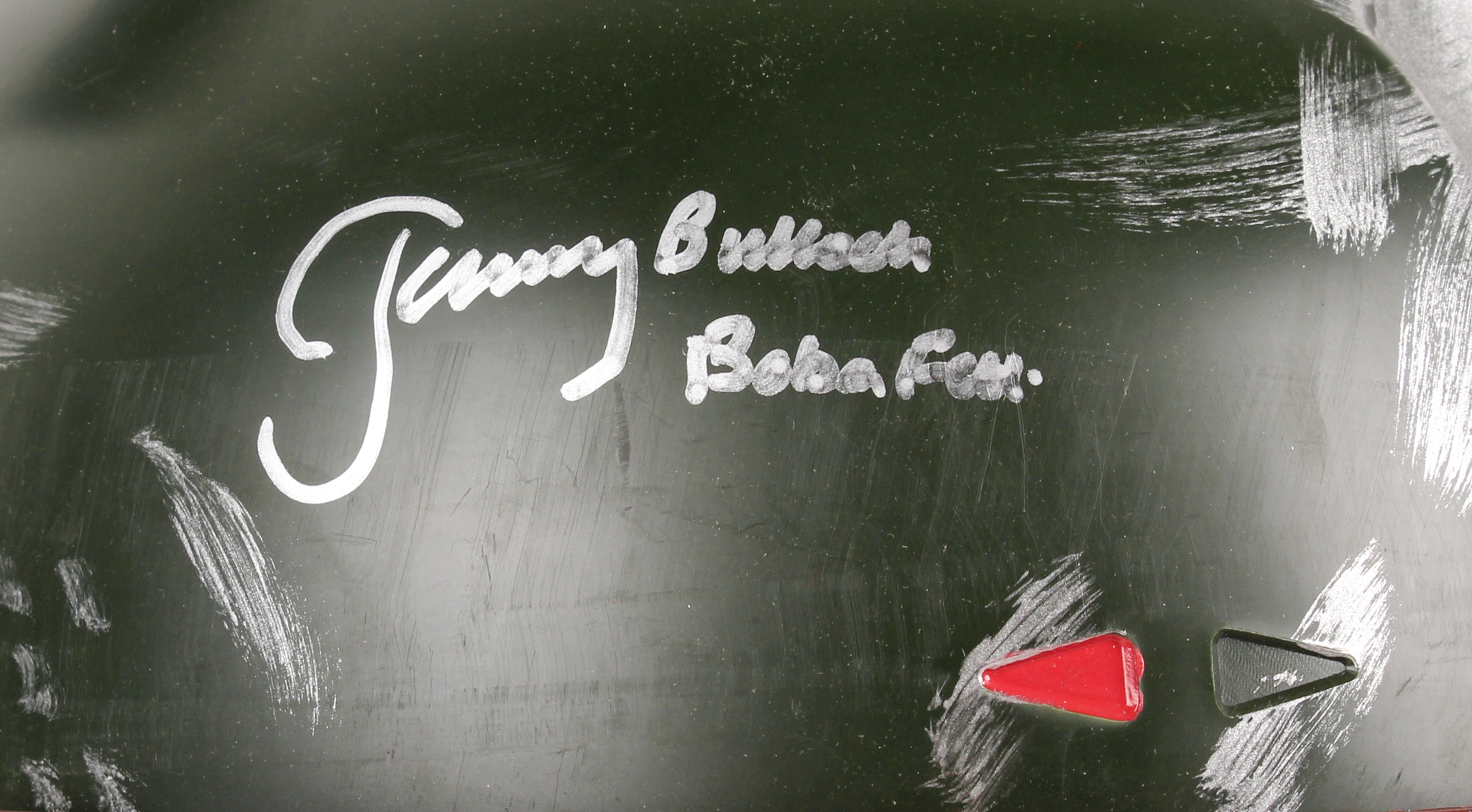 Jeremy Bulloch Signed Star Wars "Boba Fett" Full-Size Deluxe Edition Star Wars Helmet Inscribed "Boba Fett" (JSA COA) at PristineAuction.com Jeremy Bulloch Signed Star Wars "Boba Fett" Full-Size Deluxe Edition Star Wars Helmet Inscribed "Boba Fett" (JSA COA) at PristineAuction.com