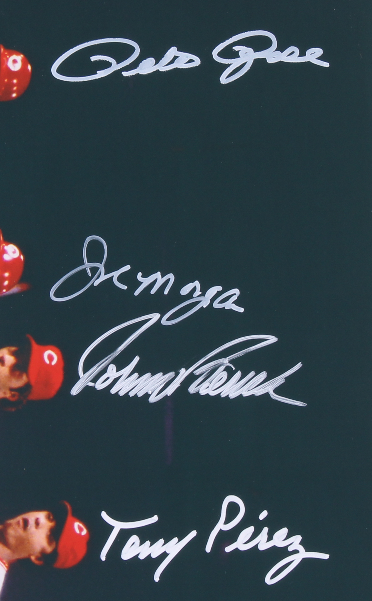 Reds "Big Red Machine" 1975 World Series 16x20 Photo Signed by (8) With Pete Rose, Joe Morgan, Tony Perez, Johnny Bench (AI Verified COA) at PristineAuction.com Reds "Big Red Machine" 1975 World Series 16x20 Photo Signed by (8) With Pete Rose, Joe Morgan, Tony Perez, Johnny Bench (AI Verified COA) at PristineAuction.com