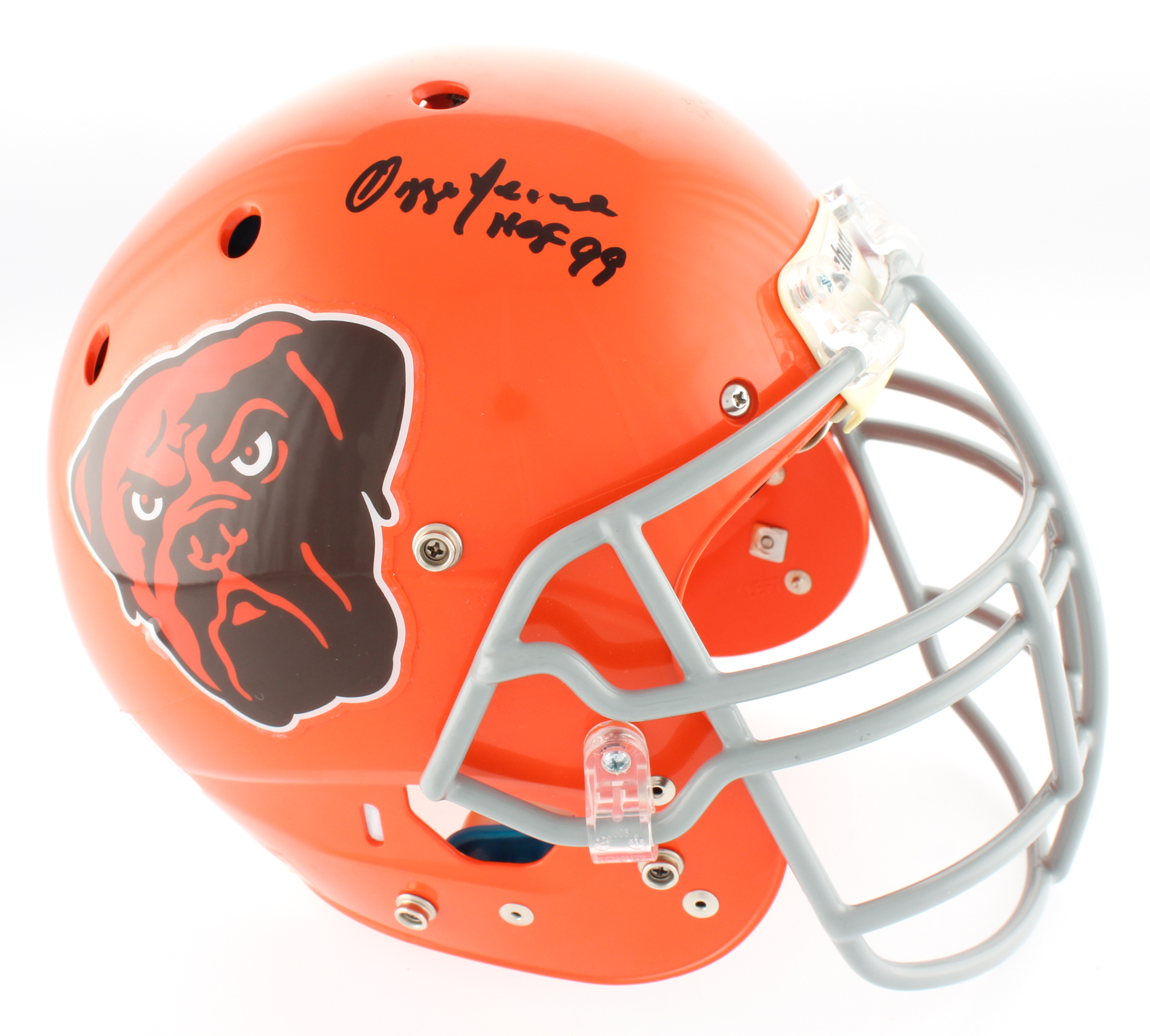 Ozzie Newsome Signed Full-Size Authentic On-Field Helmet Inscribed "HOF 99" (Beckett) at PristineAuction.com Ozzie Newsome Signed Full-Size Authentic On-Field Helmet Inscribed "HOF 99" (Beckett) at PristineAuction.com