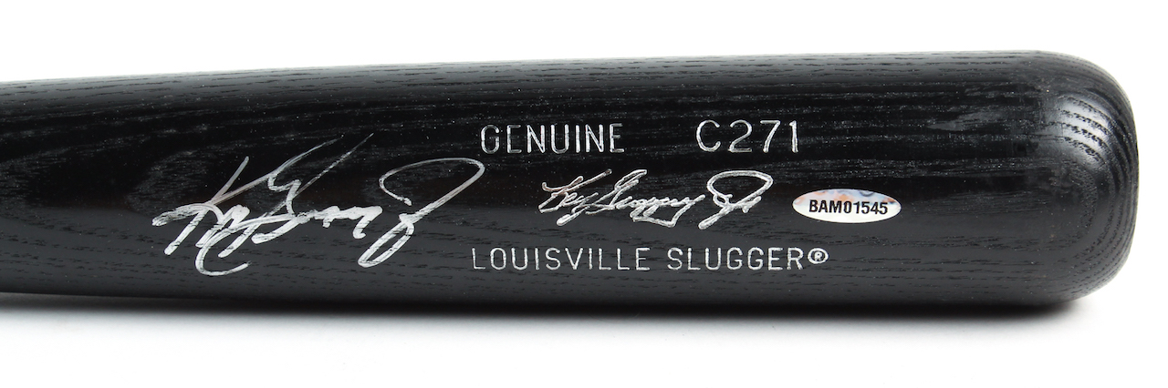 Ken Griffey Jr. Autographed Black Slugger Louisville Player Model C271 Swingman Baseball Bat S.e.a.t.t.l.e Mariners Beckett BAS Witness Stock #234590
