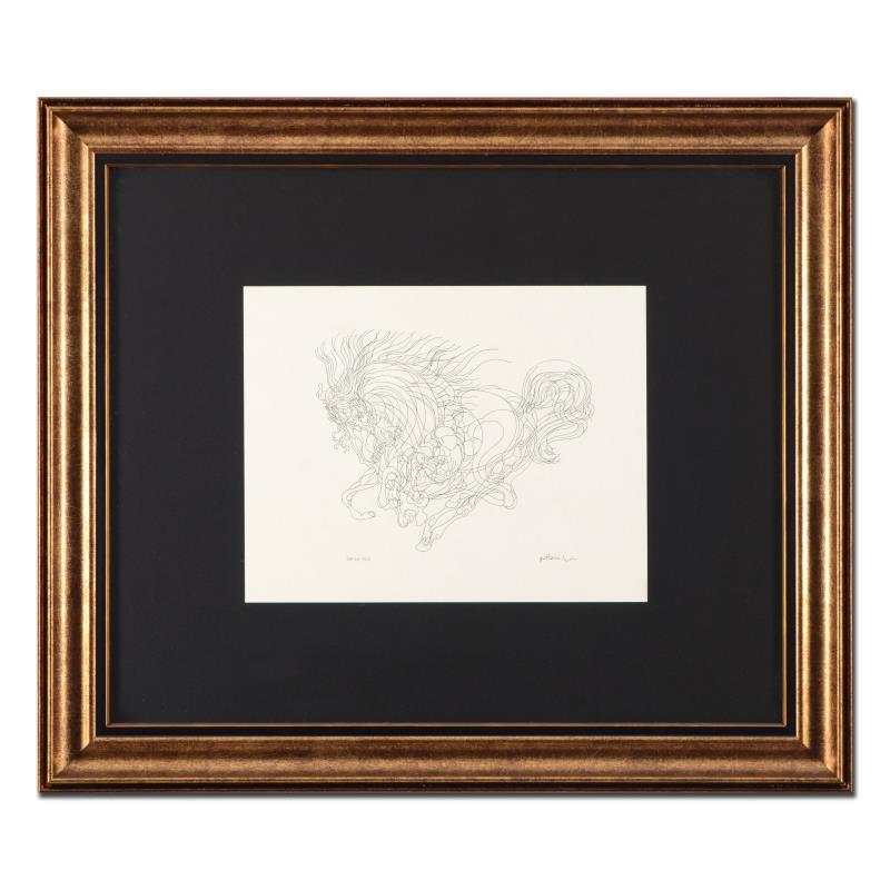 Guillaume Azoulay Signed "Sketch AZI" 28x24 Custom Framed Original Drawing at PristineAuction.com Guillaume Azoulay Signed "Sketch AZI" 28x24 Custom Framed Original Drawing at PristineAuction.com