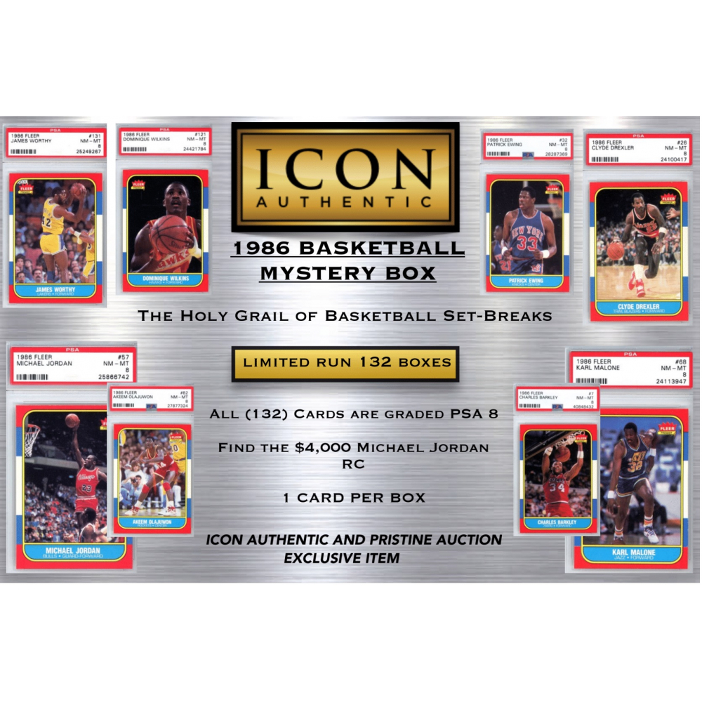 Icon Authentic 1986 Fleer Basketball Mystery Box Limited Run of (132