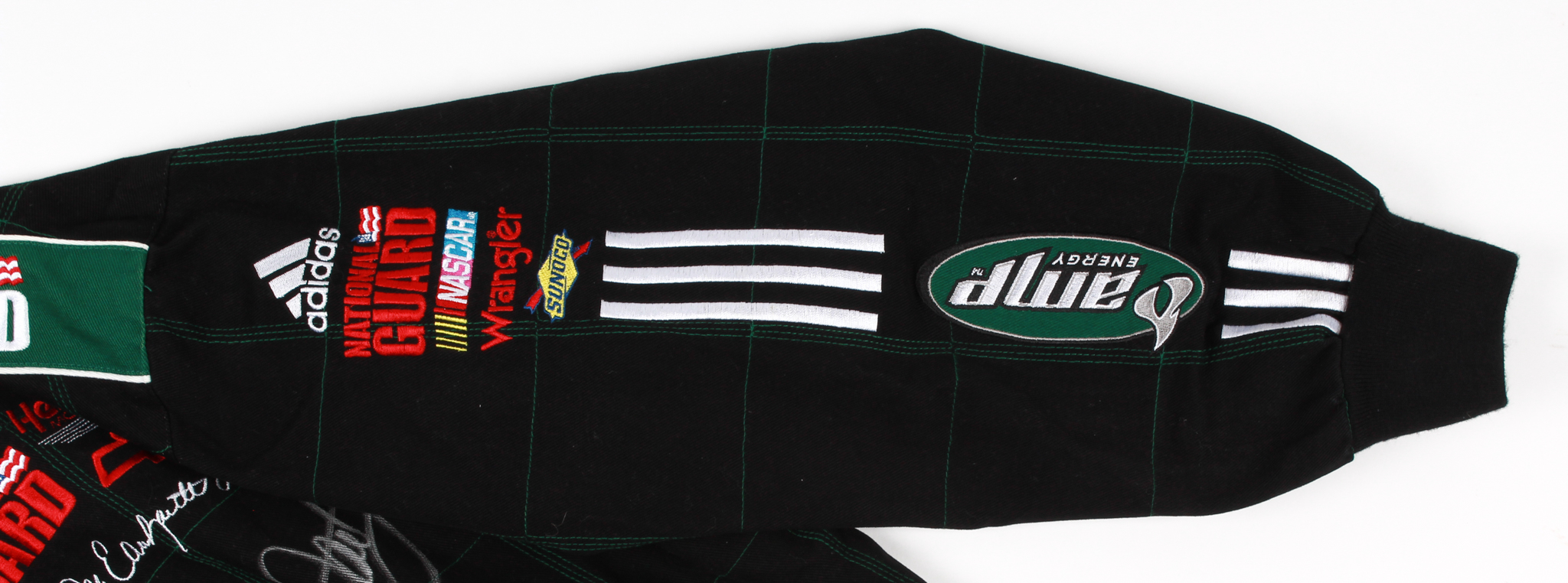 Dale Earnhardt Jr. Signed Chase Authentic AMP Energy / National Guard Driver's Suit / Jacket (Dale Jr. Hologram) at PristineAuction.com Dale Earnhardt Jr. Signed Chase Authentic AMP Energy / National Guard Driver's Suit / Jacket (Dale Jr. Hologram) at PristineAuction.com