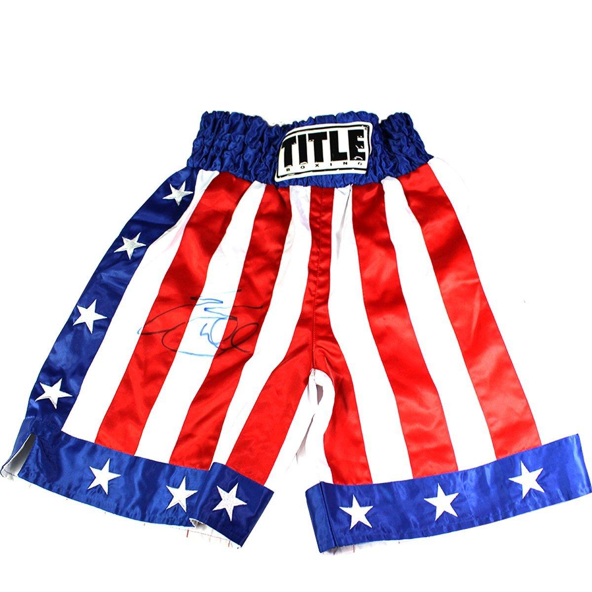 Sylvester Stallone Signed USA Boxing Trunks (Beckett COA) at PristineAuction.com Sylvester Stallone Signed USA Boxing Trunks (Beckett COA) at PristineAuction.com