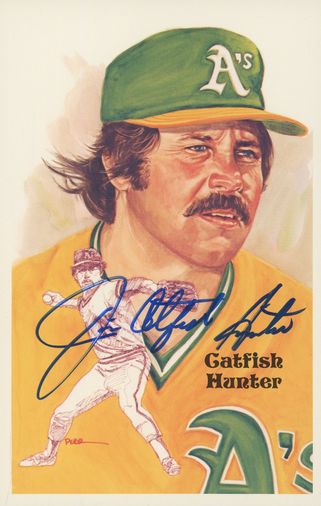 Jim "Catfish" Hunter Signed LE 198002 PerezSteele Hall of Fame