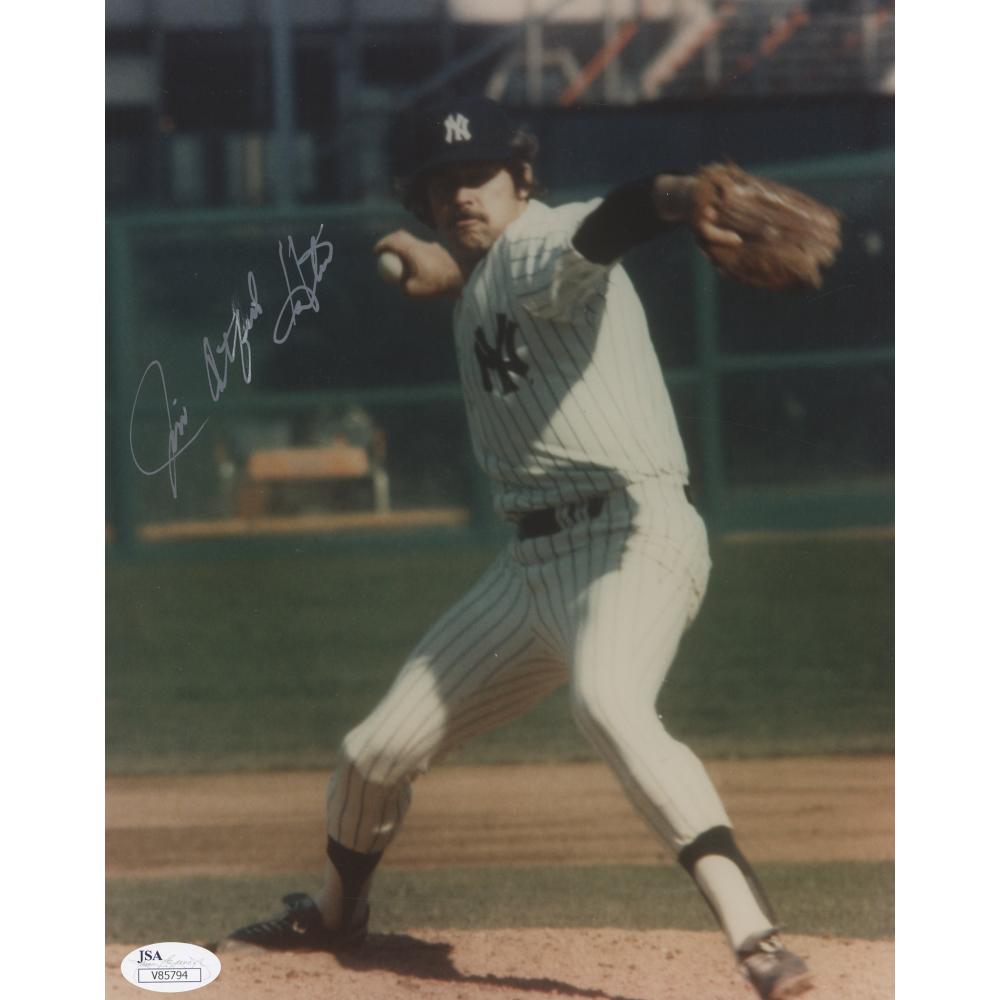 Jim "Catfish" Hunter Signed Yankees 8x10 Photo (JSA COA) Pristine Auction