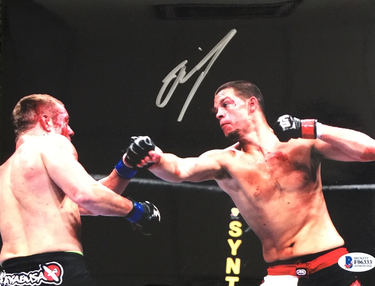 Nate Diaz Signed UFC 8x10 Photo (Beckett COA) at PristineAuction.com Nate Diaz Signed UFC 8x10 Photo (Beckett COA) at PristineAuction.com