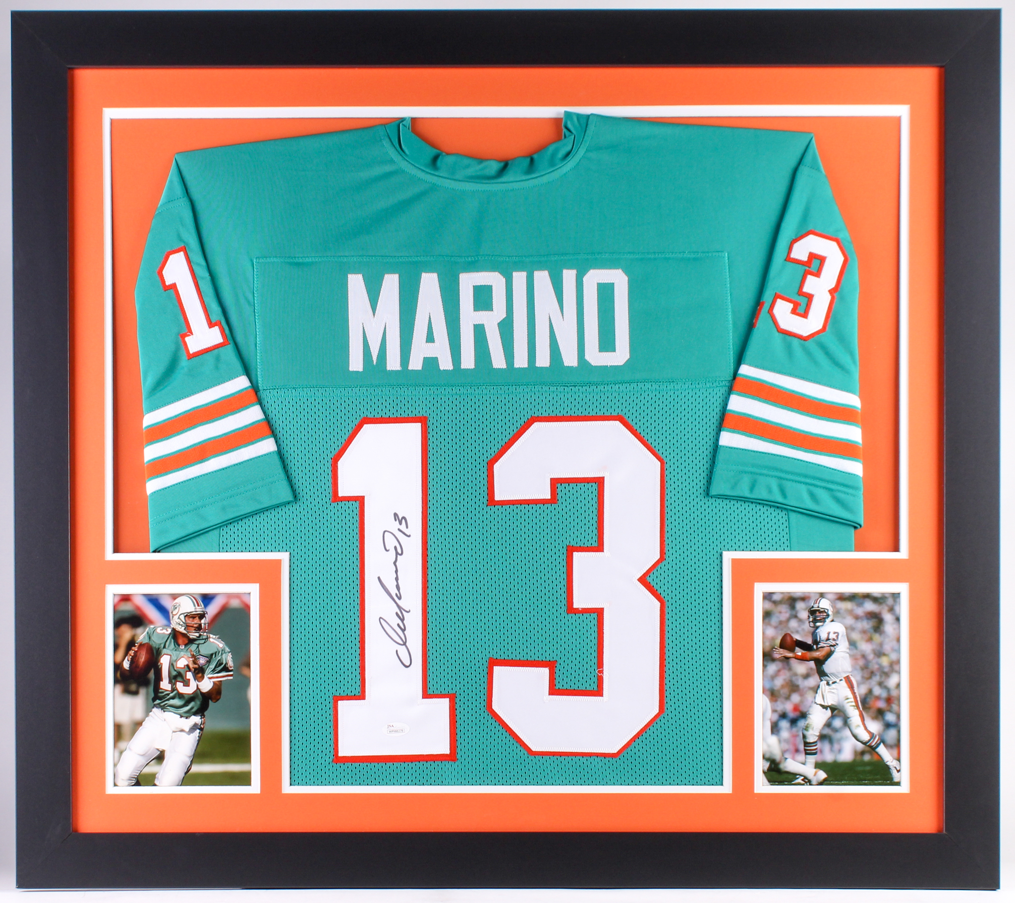 Dan Marino Signed Dolphins 31x35 Custom Framed Jersey (JSA COA) at PristineAuction.com Dan Marino Signed Dolphins 31x35 Custom Framed Jersey (JSA COA) at PristineAuction.com