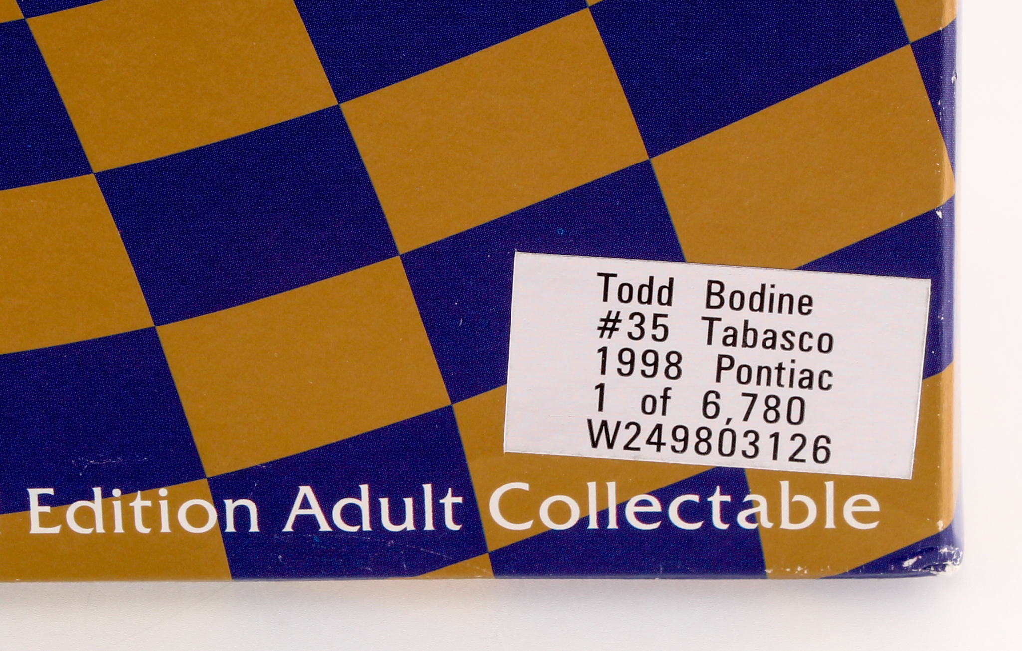 Todd Bodine 1998 Pontiac #35 Tabasco 1:24 LE Diecast Car at PristineAuction.com Todd Bodine 1998 Pontiac #35 Tabasco 1:24 LE Diecast Car at PristineAuction.com